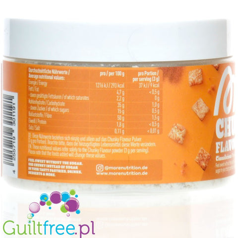 More Nutrition Chunky Flavor Cinnalicious 150g - vegan flavor powder, Cinnamon Flakes