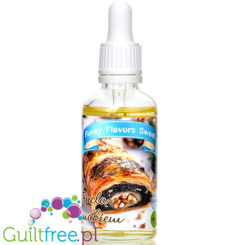 Funky Flavors Sweet Strucla with Poppyseed - flavor of yeast dough with poppy seeds and nuts without sugar and fat.