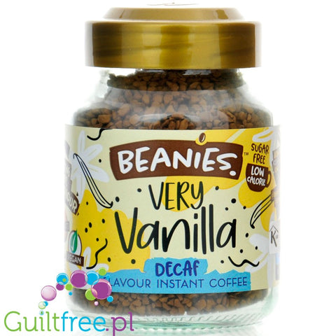 Beanies Decaf Very Vanilla - decaffeinated freeze-dried flavored vanilla instant coffee 2kcal