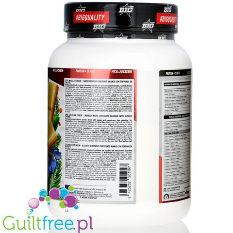 BIG® Micellar Casein, Mowgly White Chocolate 1kg - Casein with Lacprodan MicelPure®, White Chocolate & Buttery Biscuit