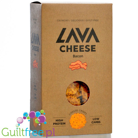 Lava Cheese Bacon - cheddar keto cheese plates with bacon flavor