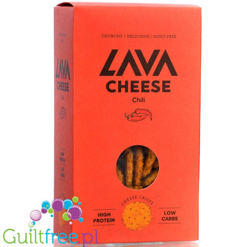 Lava Cheese Chili - spicy cheddar keto cheese plates with chili