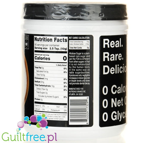 RxSugar Allulose 908g - sweetener, allulose powder