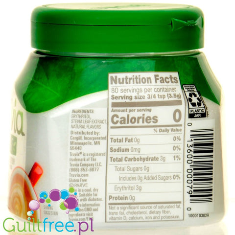Truvia Stevia Leaf 280g USA - naturalny słodzik w kryształkach 0kcal ze stewią i erytrytolem