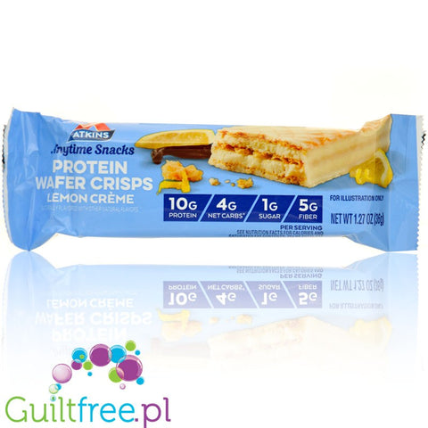 Atkins Wafer Crisps Lemon Creme - wafelek proteinowy z kremem cytrynowym