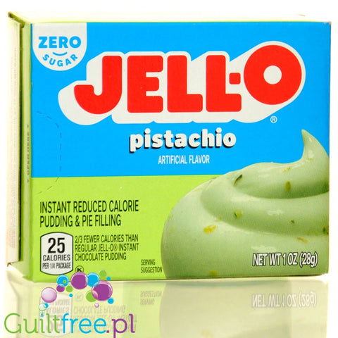 JellO Pistachio Pudding Zero Sugar - budyń instant bez cukru i tłuszczu o smaku pistacjowym