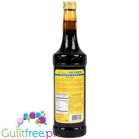 Monin Sugar Free Chocolate Syrup, 0,75L USA - syrop bez cukru i kalorii do kawy, smak czekoladowy