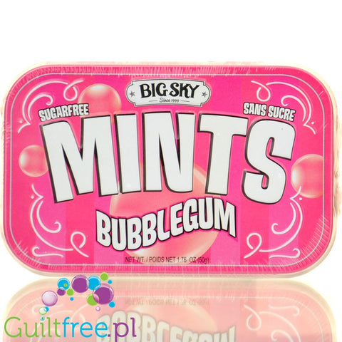 Big Sky Mints Bubblegum - sugar-free powdered lozenges with bubble gum flavor
