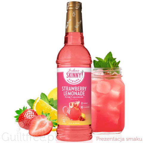 Jordan's Skinny Syrups Strawberry Lemonade - concentrated sugar-free syrup for making lemonade