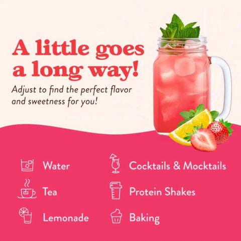 Jordan's Skinny Syrups Strawberry Lemonade - concentrated sugar-free syrup for making lemonade