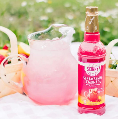 Jordan's Skinny Syrups Strawberry Lemonade - concentrated sugar-free syrup for making lemonade