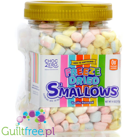 Choc Zero Freeze Dried S'Mallows Vanilla - liofilizowane błonnikowe keto mini pianki marshmallow bez cukru i maltitolu