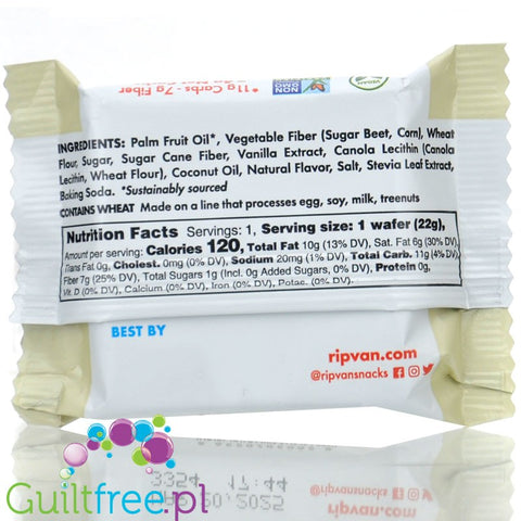 Rip Van Wafers Vanilla 120kcal - wafelek z kremem waniliowym 4g węglowodanów netto