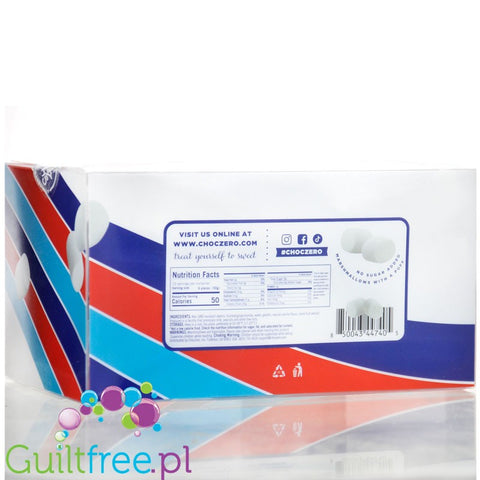 Choc Zero S'Mallows Vanilla XXL - keto waniliowe pianki marshmallow bez cukru i maltitolu, GIGA paka 300g