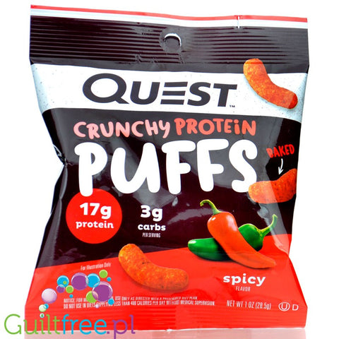 Quest Crunchy Spicy Protein Puffs - słodko-pikantne chrupki proteinowe 17g białka & 130kcal