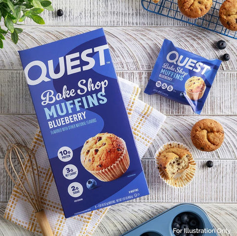Quest Bakery Shop Blueberry Muffin - jagodowy muffin proteinowy 10g białka