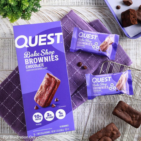Quest Bakery Shop Chocolate Brownie - protein brownie with chocolate 10g protein