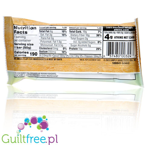 Atkins Meal Soft Baked Blueberry - protein breakfast bar 190kcal & 15g protein