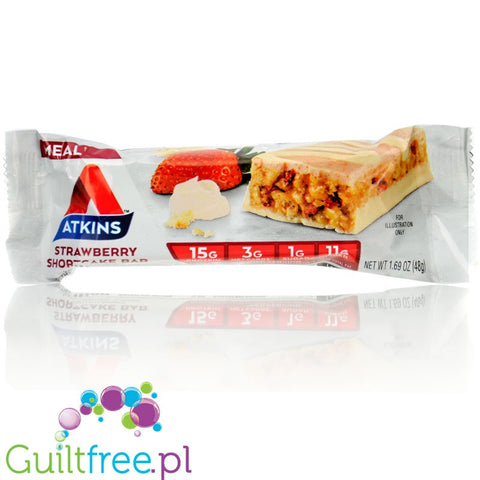 Atkins Meal Strawberry Shortcake flavored protein bar 15g protein & 190kcal