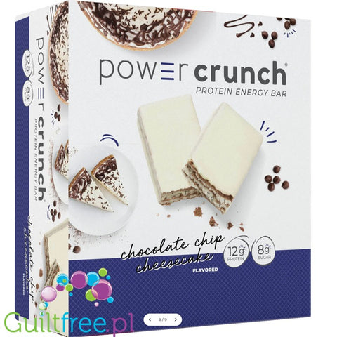 Power Crunch Chocolate Chip Cheesecake - a protein cheesecake flavored wafer with white and milk chocolate
