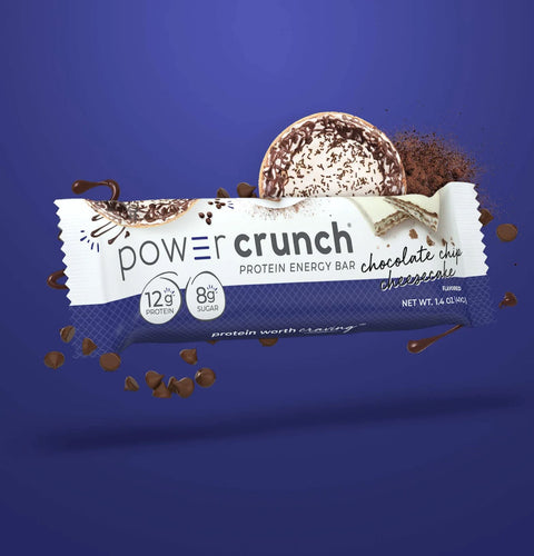 Power Crunch Chocolate Chip Cheesecake - a protein cheesecake flavored wafer with white and milk chocolate