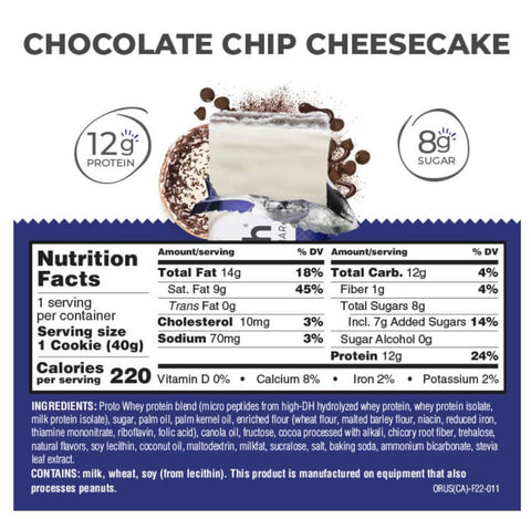 Power Crunch Chocolate Chip Cheesecake - a protein cheesecake flavored wafer with white and milk chocolate