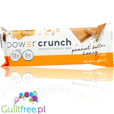 Power Crunch Peanut Butter Honey PUDEŁKO x 12 SZT - proteinowe wafelki ze stewią