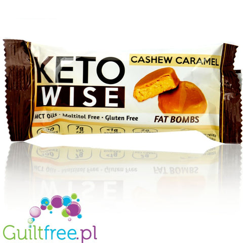 Healthsmart Keto Wise Fat Bombs Cashew Caramel - błonnikowe keto czekoladki z nerkowcami 100kcal