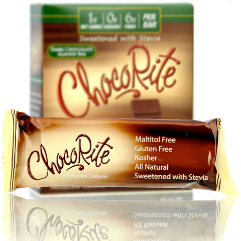 Healthsmart ChocoRite Dark Chocolate Almond - keto czekoladka bez cukru z migdałami, ze stewią i erytrolem