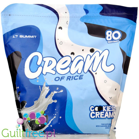 Summit Cream of Rice, Cookies & Cream 2kg - sugar free rice gruel, recovery workout meal, Cookies with cream