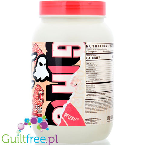 Ghost 100% Whey Strawberry Shortcake - protein supplement with WPI, WPH and enzyme complex, Strawberry Cake flavor