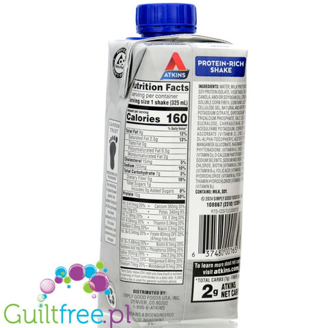 Atkins RTD Protein Shake, Creamy Cinnamon Swirl - a ready-made protein shake with vitamins