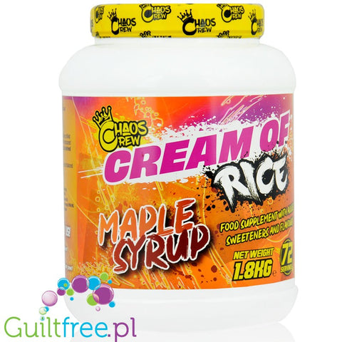Chaos Crew Cream of Rice Maple Syrup 1.8kg - kleik ryżowy bez cukru, posiłek treningowy