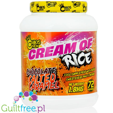 Chaos Crew Cream of Rice Chocolate Salted Caramel 1.8kg - sugar-free rice gruel, flavor Chocolate with Salted Caramel