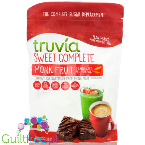 Truvia Sweet Complete Monk Fruit - granulated zero kcal sweetener based on erythrol with fiber