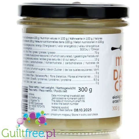Diet Food Macadamia 350g - ekologiczny krem z prażonych orzechów makadamia 100% bez soli i cukru