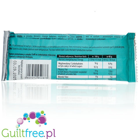 Good Squad Protein Xtreme Toffee 47% protein - chocolate protein bar without sugars, with collagen