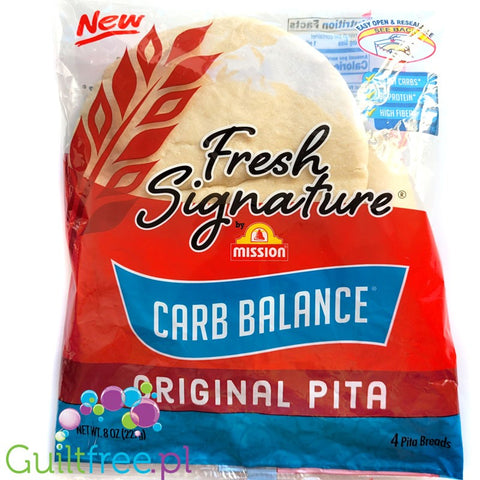 Mission Carb Balance Original Pita - low carbohydrate fiber pita 100kcal & 8g carbohydrates