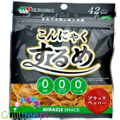 Marukin Fruity Konjac Surume Black Pepper 42kcal - japońska przekąska umami o smaku pieprzu i kałamarnicy