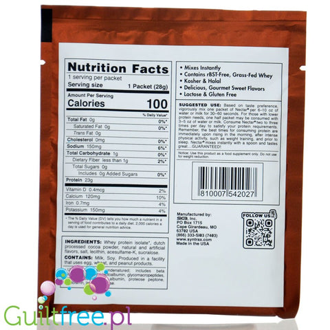 Syntrax Nectar Chocolate Truffle Whey Protein Isolate 27g