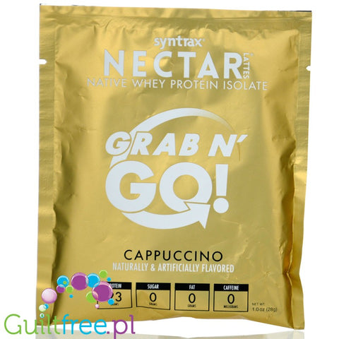 Syntrax Nectar Grab N Go Cappuccino Flavored Whey Protein Isolate