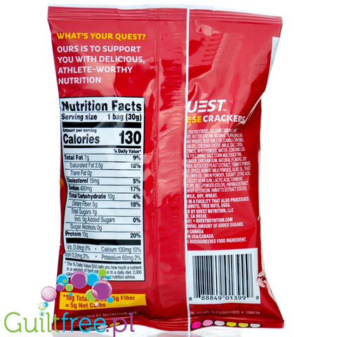 Quest Cheese Crackers Spicy Cheddar - pikantne keto krakersy serowe 10g białka & 5g węgli