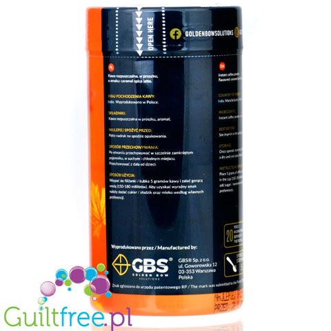GBS Angelo Caramel Spice Latte - instant coffee with spicy caramel flavor, seasonal limited edition