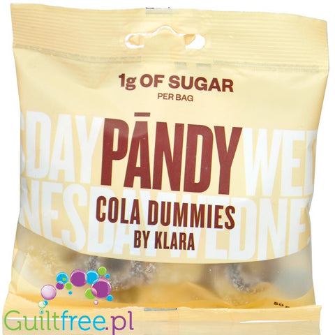Pandy Candy Cola Dummies - fiber jelly beans without sugar 45% less calories, Cola in icing sprinkles