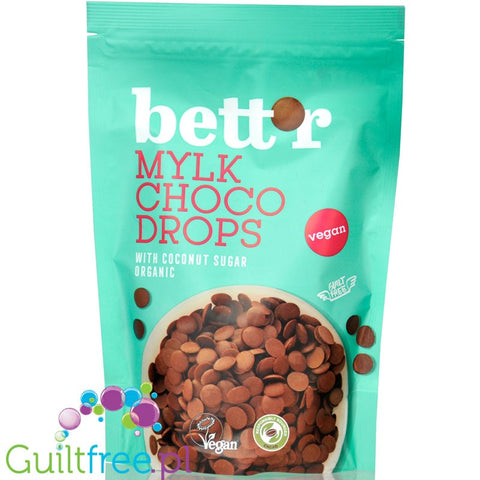 Bett'r Mylk Choco Drops with coconut sugar, organic, vegan 200g