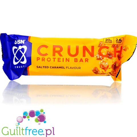 USN Trust Crunch Salted Caramel - crunchy protein bar with caramel mix (Salted Caramel & Peanuts).