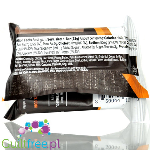 Catalina Crunch Dark Chocolate Cookie Bar, Peanut Butter - keto batonik ciasteczkowy w czekoladzie z kremem orzechowym