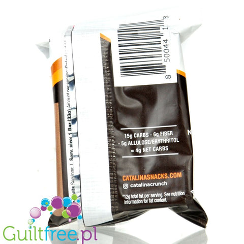 Catalina Crunch Dark Chocolate Cookie Bar, Peanut Butter - keto batonik ciasteczkowy w czekoladzie z kremem orzechowym