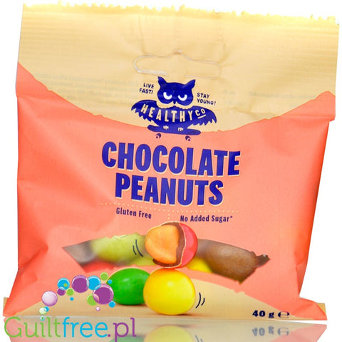 HealthyCo Chocolate Peanuts - lukrowane orzechy w czekoladzie bez dodatku cukru
