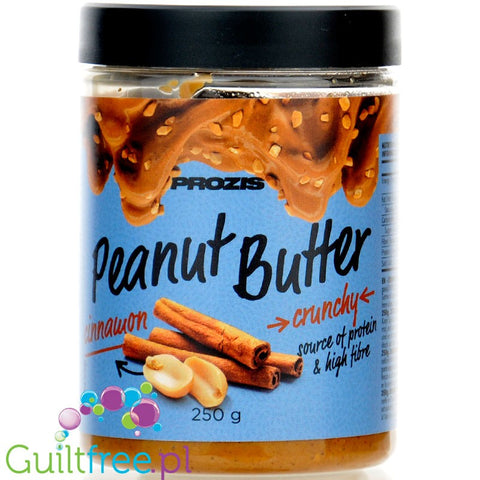 Prozis Peanut Butter Crunchy Cinnamon - chrupiące masło orzechowe z cynamonem i syropem z agawy